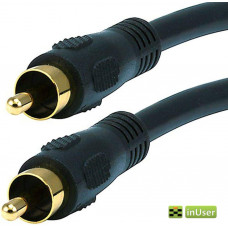 Цифровой коаксиальный кабель RCA-RCA Стерео аудиокабель Hi-Fi 1 м Black 
