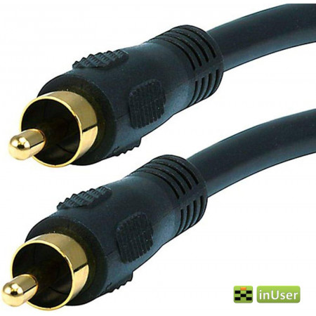 Цифровой коаксиальный кабель RCA-RCA Стерео аудиокабель Hi-Fi 1 м Black 