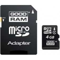 GoodRam MicroSDHC 4Gb class 4 + adapter