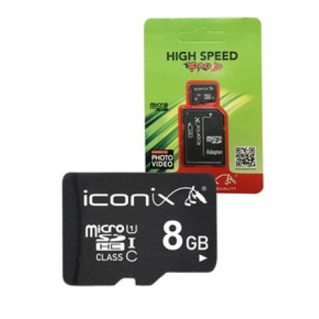 Карта памяти Iconix MicroSD 8Gb class 10 + adapter