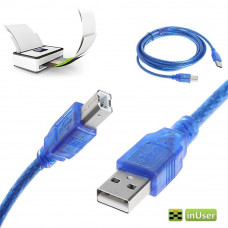 КАБЕЛЬ USB 2.0 AM - BM, ДЛЯ ПРИНТЕРА СКАНЕРА МФУ ARDUINO, СИНИЙ