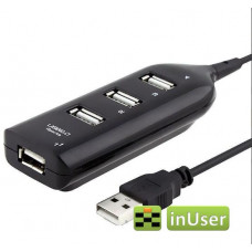 USB hub Hi-Speed / USB 2.0 / 4 портa USB / 40 см. 