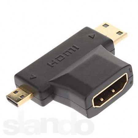 Переходник c HDMI на mini HDMI + micro HDMI