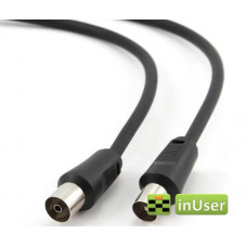 Кабель телевизионный коаксиальный для антен Cablexpert CCV-515 Black 1.5m