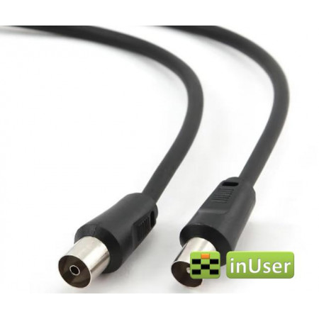 Кабель телевизионный коаксиальный для антен Cablexpert CCV-515 Black 1.5m