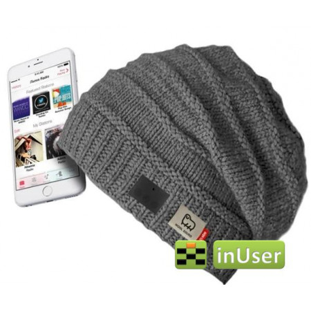 Шапка наушники SBS Winter Wool Caps Dark Grey