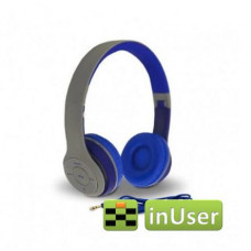 Беспроводные Bluetooth наушники HAVIT HV-H2575BT grey/blue с микрофоном 
